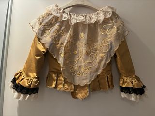 Traje de Fallera Verde y Dorado