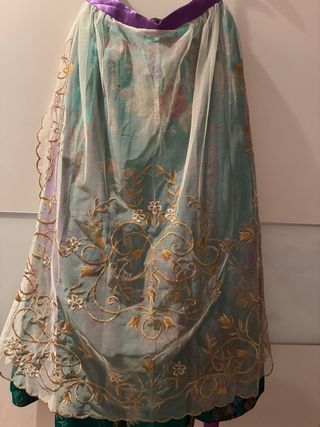 Traje de Fallera Verde y Dorado