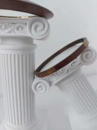 Pack 2 Pulseras Rígidas Madera y Metal