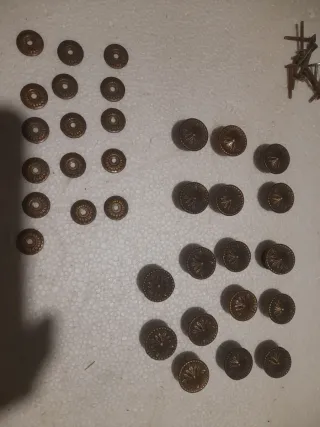 17 Pomi Bronzo Antico Decorati