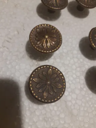 17 Pomi Bronzo Antico Decorati