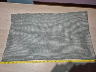 Bufanda circular punto suave gris