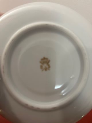 Juego 5 Tazas Porcelana Antiguas con Platillos