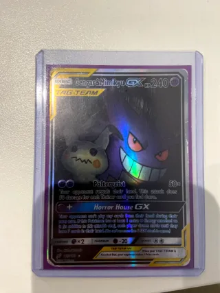 Gengar y Mimikyu GX Holo Carta Pokémon