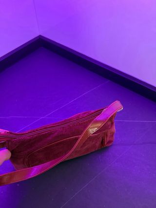 Bolso vintage pana rojo