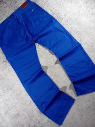 Pantaloni Lacoste Blu Cotone Workwear Vintage