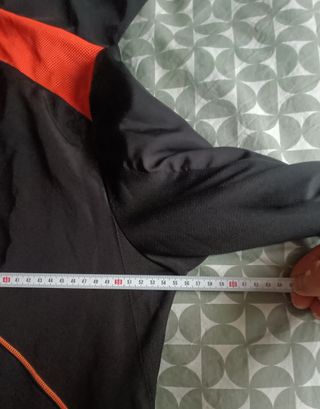 Cortavientos Kalenji Negro Naranja