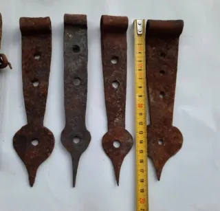 4 Bisagras Antiguas Hierro Forjado