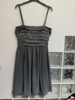 Vestido fiesta Zara gris