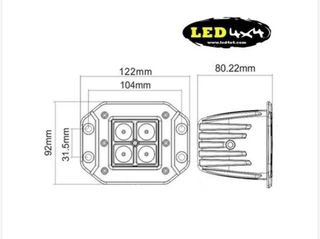 Focos LED Empotrables 4x4