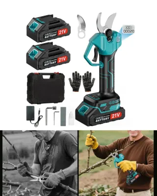 Cesoie Elettriche Potatura 21V con 2 Batterie