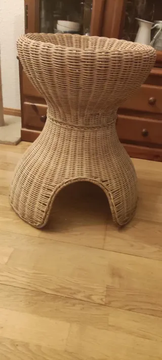 Cesta Cama Gatos Mimbre