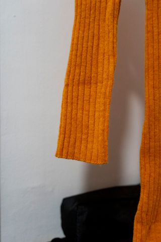 Vestido Natura punto acanalado naranja Talla M