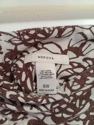 Falda estampada beige y marrón