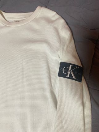 Jersey Calvin Klein Blanco Manga Larga