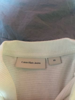Jersey Calvin Klein Blanco Manga Larga
