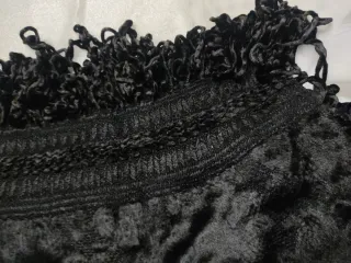 Mantón antiguo negro más de 100 años