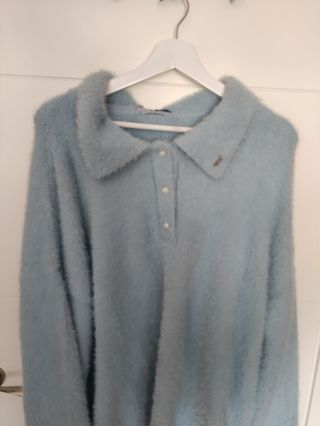 Jersey polo mohair noemotions azul