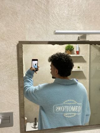 Jersey polo mohair noemotions azul