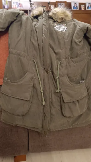 Abrigo verde botella mujer talla L