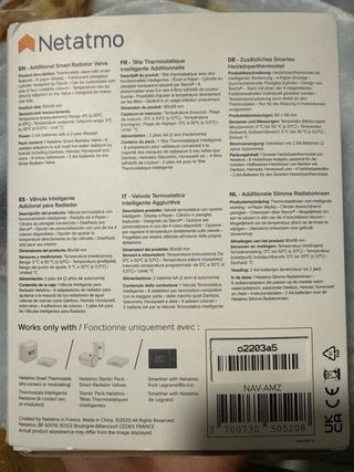 Netatmo Válvula Radiador Inteligente Adicional