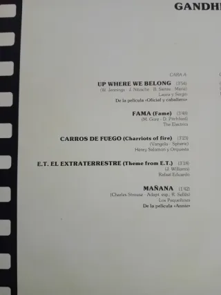 Vinilo Bandas Sonoras Películas Varias