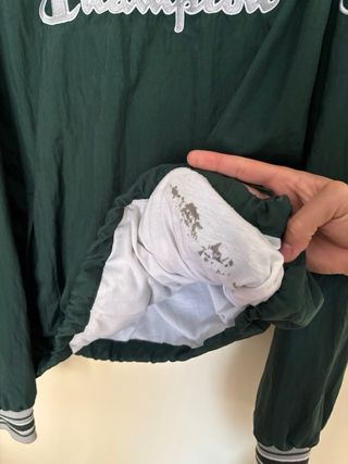 Sudadera Champion cuello pico verde