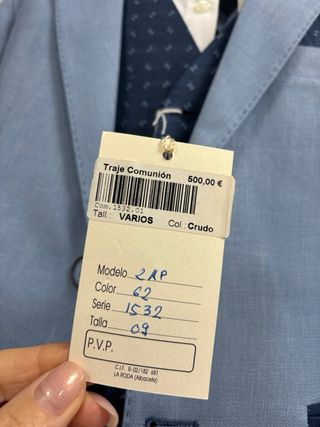 Traje Comunión 9-10-11-12-13-14 15