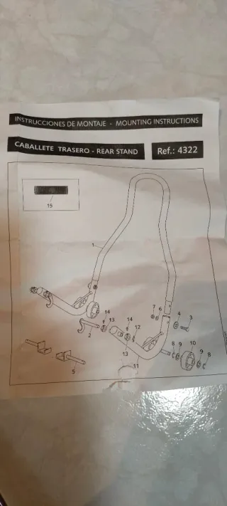 Caballete para moto