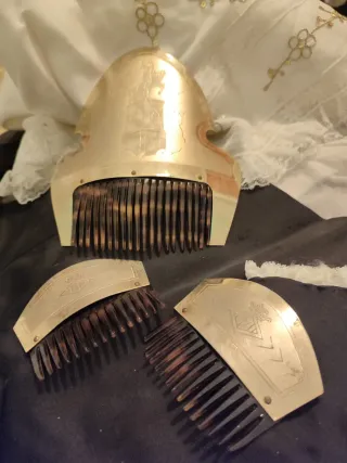 Aderezo Fallera Niña y Peinetas Doradas