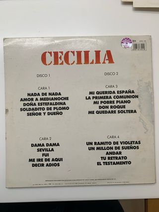 LP Cecilia - 20 Grandes Canciones