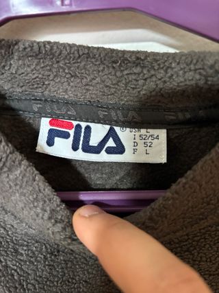 Forro Polar Fila Marrón y Negro