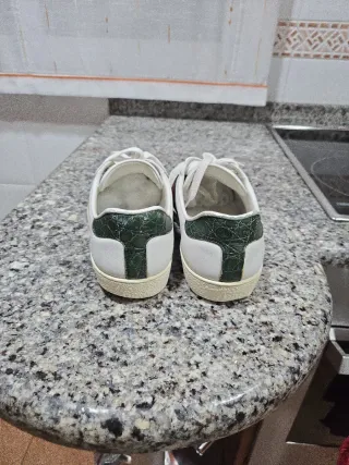 Zapatillas Gucci Blancas con Rayas Verdes