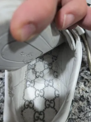 Zapatillas Gucci Blancas con Rayas Verdes