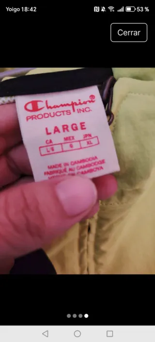 Chaqueta Champion Y2K Negra y Amarilla