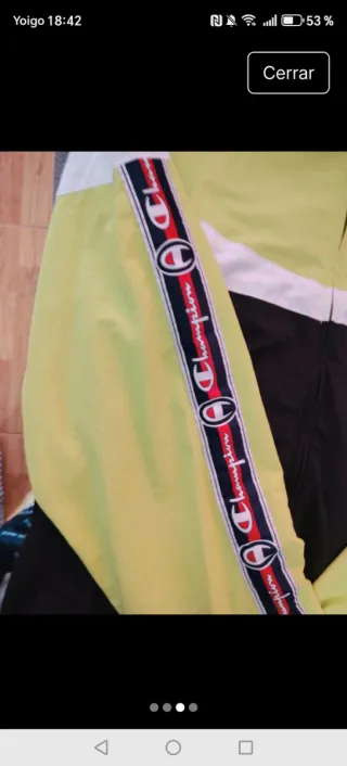 Chaqueta Champion Y2K Negra y Amarilla