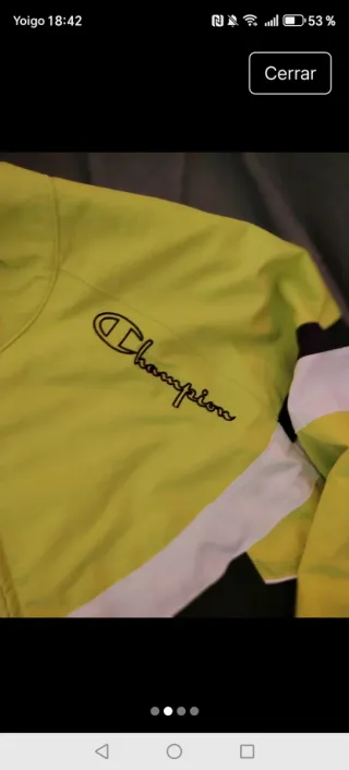 Chaqueta Champion Y2K Negra y Amarilla