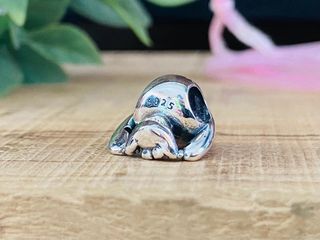 Charm Stitch Orejas Largas - Plata