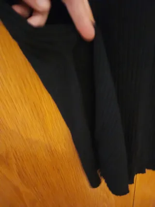 Vestido de punto fino negro