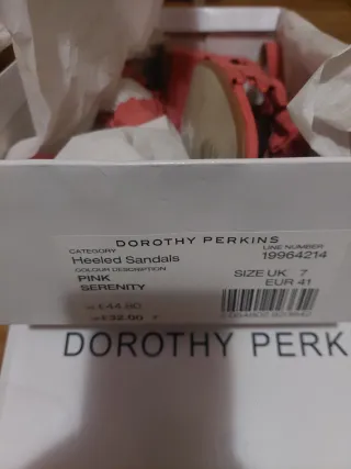 Sandalia Dorothy Perkins Rosa Talla 41