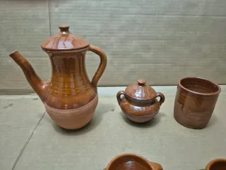 Juego de café de cerámica artesanal