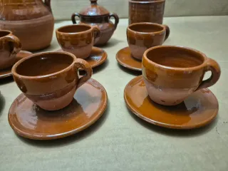Juego de café de cerámica artesanal