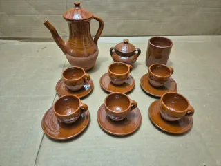 Juego de café de cerámica artesanal