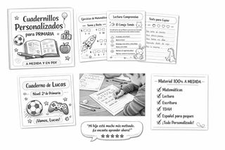 Cuadernillos y actividades PERSONALIZADAS primaria