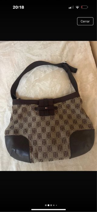 Bolso Tommy Hilfiger Vintage Beige/Marrón