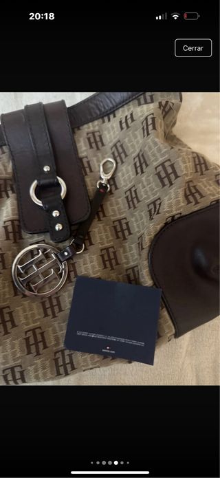 Bolso Tommy Hilfiger Vintage Beige/Marrón