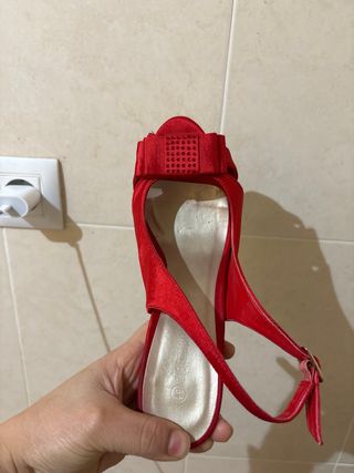 Sandalias fiesta rojas talla 39
