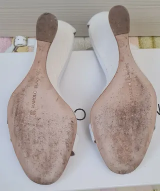 Sandali Manolo Blahnik bianchi