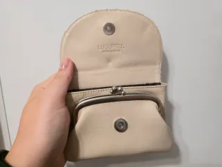 Monedero estampado de piel multicolor Lugupell