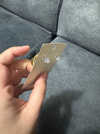 Pendientes Aro Negro y Dorado